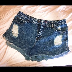 Denim High Waisted Short